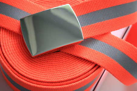 Devanet reflective orange web belt
